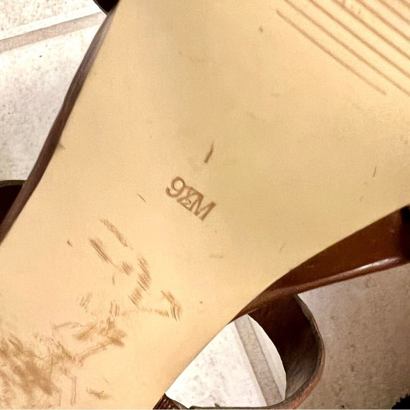 GUESS Ormandi Platform Gladiator Women's Heels sandals Brown leather Y2K 9.5M - Picture 9 of 9